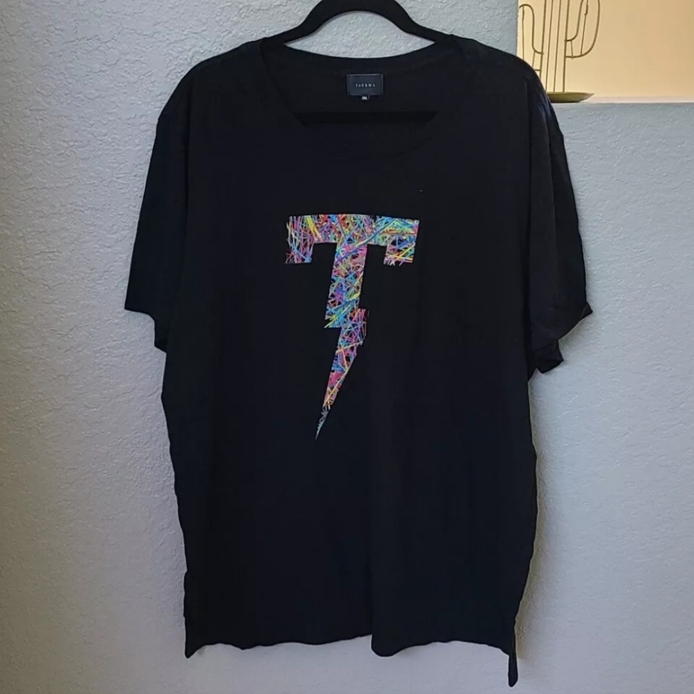 Tackma Sky Tee T-Bolt Men's Size 3XL Black shirt